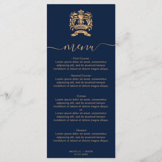 Menu Destination Mariage Gold Crest Monographie Monogra (Devant)