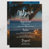 Menu Destination Paradise Mariage Réception (Devant / Derrière)