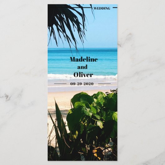 Menu Destination Tropical Beach Wedding (Dos)