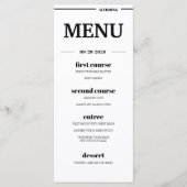 Menu Destination Tropical Beach Wedding (Devant)