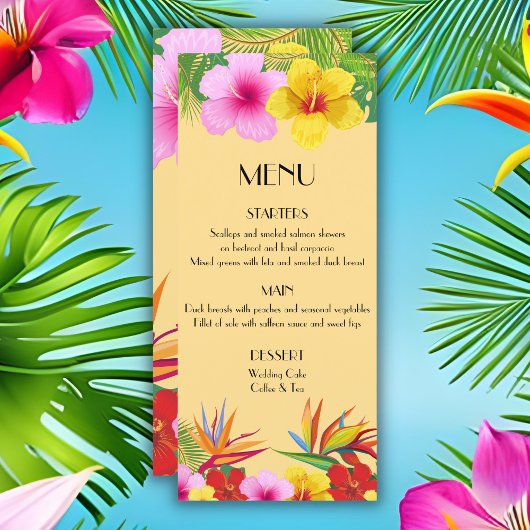 Menu Destination tropicale Hibiscus jaune