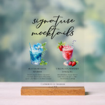 Menu d'été des Mocktails Signature de la Plage Coo