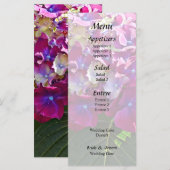 Menu Deux Hydrangeas Roses (Devant / Derrière)