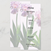 Menu Deux Iris roses (Devant / Derrière)