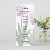 Menu Deux Iris roses (Debout devant)