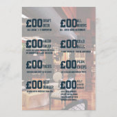 Menu d'événement Bar Soccer ajouter un logo (Dos)