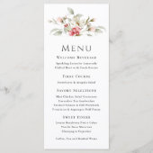 Menu d'événement floral rose féminin (Devant)
