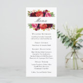 Menu d'événement floral rustique élégant (Debout devant)