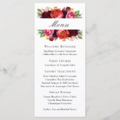 Menu d'événement floral rustique élégant (Devant)