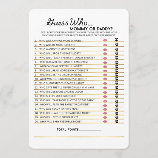 Menu Devinez Qui- Maman ou Papa Jeu (Devant)