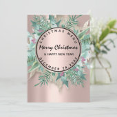 Menu d'hiver de vacances de Noël Eve Fleur Rose (Debout devant)