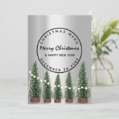 Menu d'hiver de vacances de Noël vert clair (Debout devant)