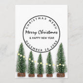 Menu d'hiver de veille de Noël Arbre vert clair (Devant)