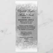 Menu d'hiver Luxe Gris Frosty Snowflake (Devant)