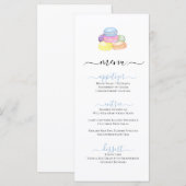 Menu d'illustration des cookies Macaron colorés (Devant / Derrière)