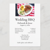 Menu Dîner barbecue sur un tissu coloré (Devant)