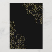 Menu Dîner Black Gold (Dos)