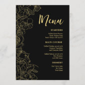 Menu Dîner Black Gold (Devant)