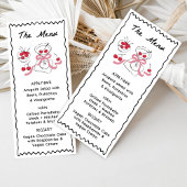 Menu Dîner & Boissons Dessinés à la Main Moderne & Fant