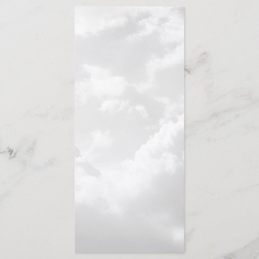 Menu Dîner ciel céleste blanc nuageux (Dos)