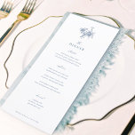 Menu Dîner classique Mariage bleu victorien<br><div class="desc">Bleu roux,  Bleu Vintage,  Elégant Table de Mariage Menu Cartes Menu Plat Menu Élégant Calligraphie Manger et Boire Menus Mariages | Calligraphie simple Menus Mariage rustique Menus Mariage,  Menu Mariage rustique,  Menu Floral Wedidting,  Menu Table Mariage</div>