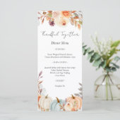 Menu Dîner d'action de grâces (Debout devant)