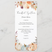 Menu Dîner d'action de grâces (Devant)