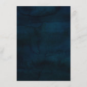 Menu Dîner d'aquarelle bleu foncé de la marine Luster (Dos)