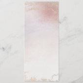 Menu Dîner d'aquarelle Ombre Blush Rose Froid (Dos)