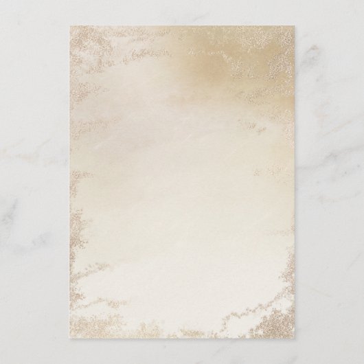 Menu Dîner d'aquarelle Ombre jaune or givrée (Dos)