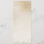 Menu Dîner d'aquarelle Ombre jaune or givrée (Dos)