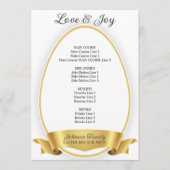 Menu Dîner de brunch à l'Oeuf de Pâques simple Gold Ele (Devant)