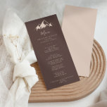 Menu Dîner de campagne Clear Mountain<br><div class="desc">Cette carte de menu pour le dîner en montagne est parfaite pour un mariage rustique. L'aménagement comprend une montagne beige d'aquarelle idyllique. Ce menu peut être utilisé pour une réception de mariage,  un dîner de répétition,  une douche nuptiale ou tout événement.</div>