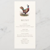 Menu Dîner de chasse automnal élégant et rustique au fa (Devant)