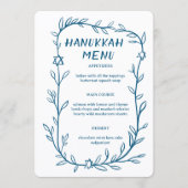 Menu Dîner de fête de Hanukkah sur le thème botanique d (Devant)