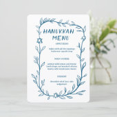 Menu Dîner de fête de Hanukkah sur le thème botanique d (Debout devant)