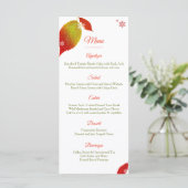 Menu Dîner de fête de vacances de Noël de feuille (Debout devant)