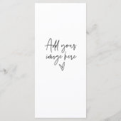 Menu Dîner de la carte d'événement du Mariage de c (Dos)