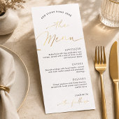 Menu Dîner de l'entreprise de script d'effet or événeme