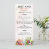 Menu Dîner de mariage aux fleurs sauvages (Debout devant)