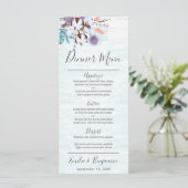 Menu Dîner de mariage rustique à la capsule de coton du (Debout devant)