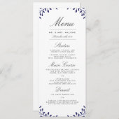 Menu Dîner de mariage secret - Marine (Devant / Derrière)