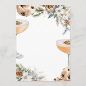 Menu Dîner de Noël de Fête de Cocktail & Fleurs d'Hiver (Dos)