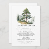 Menu Dîner de Noël Splendor d'hiver Fête de Noël (Devant / Derrière)