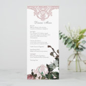 Menu Dîner De Réception Formel, Trellis Rose Vinta (Debout devant)