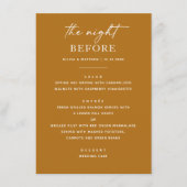 Menu Dîner De Répétition D'Automne De Moutarde. Nuit av (Devant)