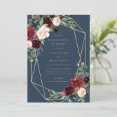 Menu Dîner de répétition d'automne géométrique Invitati (Debout devant)