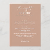 Menu Dîner de répétition rose vif | Nuit avant modernit (Devant)