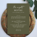 Menu Dîner de répétition vert olive | Nuit avant terre<br><div class="desc">Apportez une touche moderne et décontractée à "La nuit d'avant" avec ce menu de dîners de répétition vert olive. Conçu avec une typographie épurée et minimaliste et un ton terreux doux, il est idéal pour des événements mariages d'inspiration rustique, extérieure ou botanique. La couleur de l'olivier fonctionne magnifiquement pour l'automne,...</div>