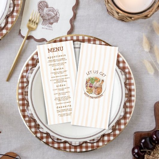 Menu Dîner de Thanksgiving à la récolte confortable